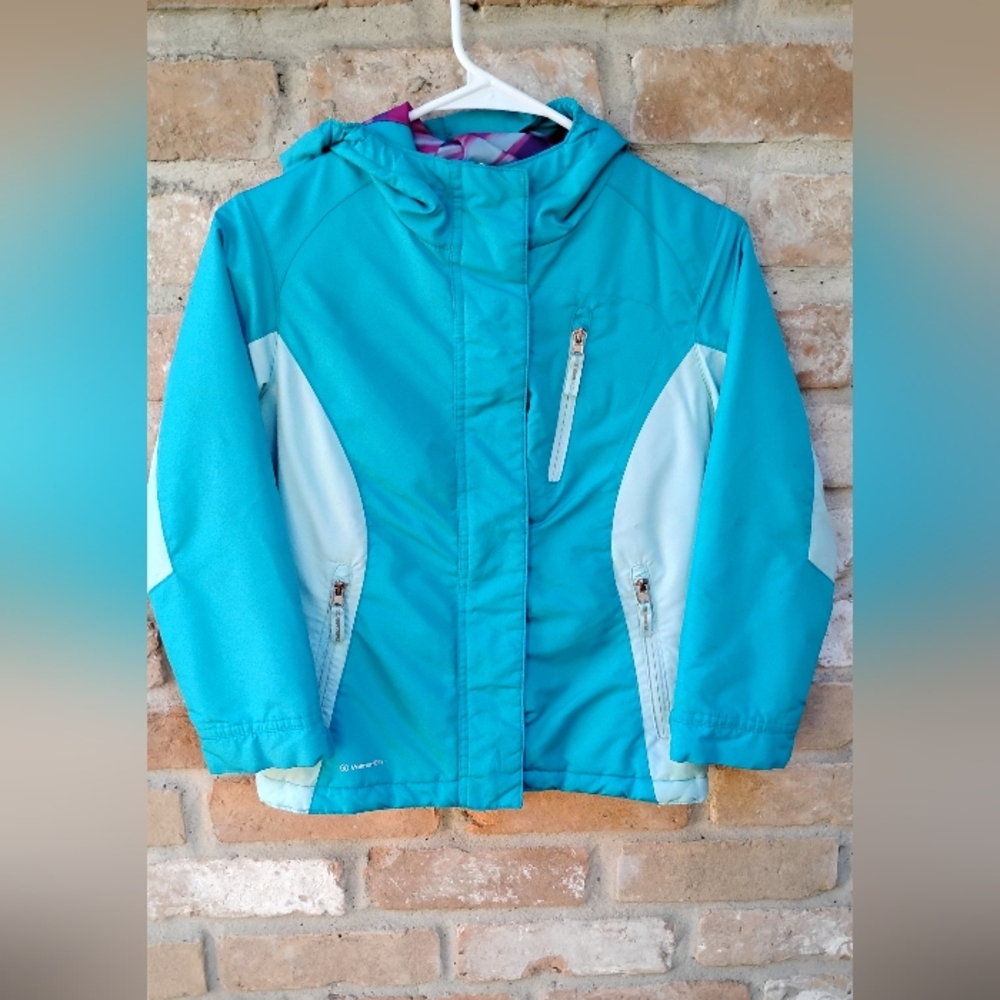 Weatherproof Teal and White Kids Puffer Jacket